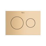 Cut out image of the Roca Duplo S PS3 Rose Gold Dual Flush Plate